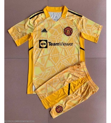 Manchester United Målvakt Bortatröja Barn 2022-23 Kortärmad (+ korta byxor)